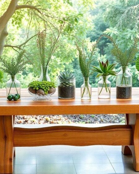 decoracao-com-plantas-ideias-com-vasos-pedras-e-suportes-de-madeira