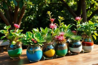 plantas-ornamentais-como-destacar-com-substrato-colorido-e-vasos-criativos